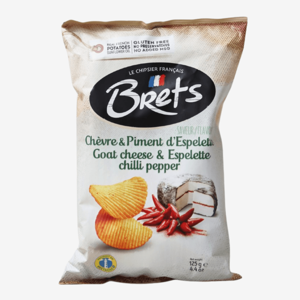 Brets Chevre & Piment d'Espelette - Goat Cheese & Espelette Pepper Potato Chips - DR Delicacy