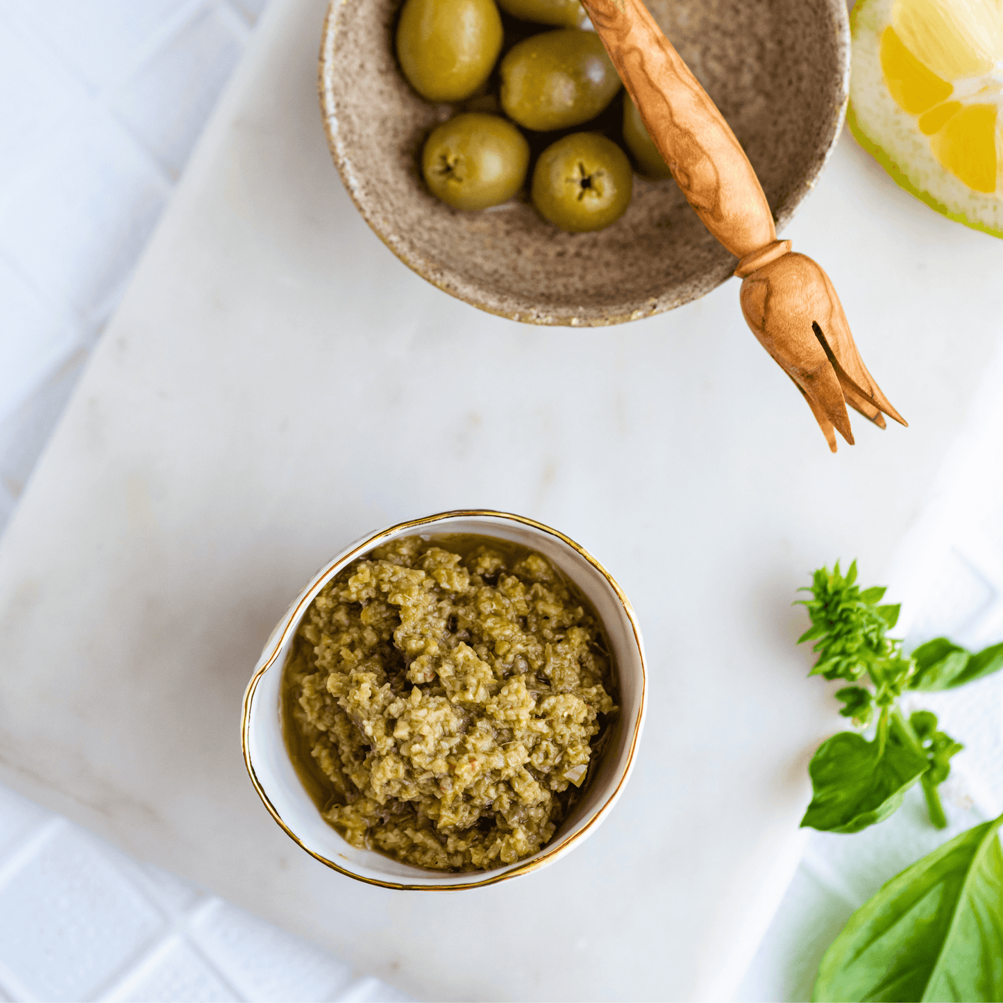 Green Olive Tapenade with Almonds - DR Delicacy
