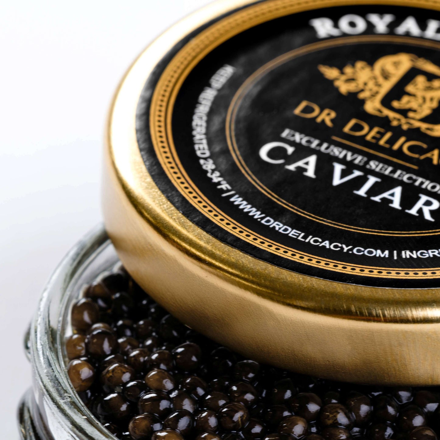 Royal Siberian Caviar in luxury jar, highlighting premium quality and unique bronze pearls.