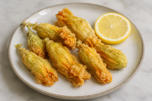 Crispy Beer-Battered Squash Blossoms