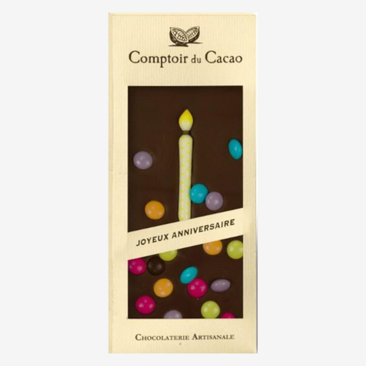 Milk Chocolate Bar with Birthday Candle