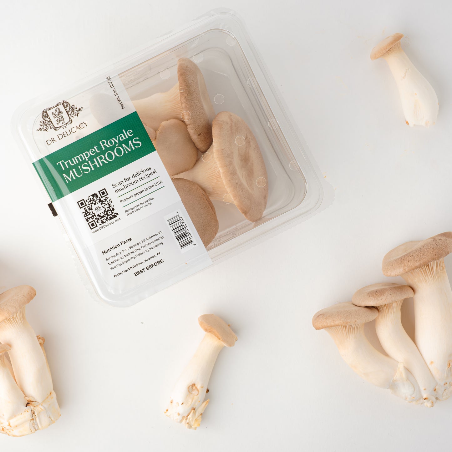 Fresh King Trumpet Royale Mushrooms - DR Delicacy