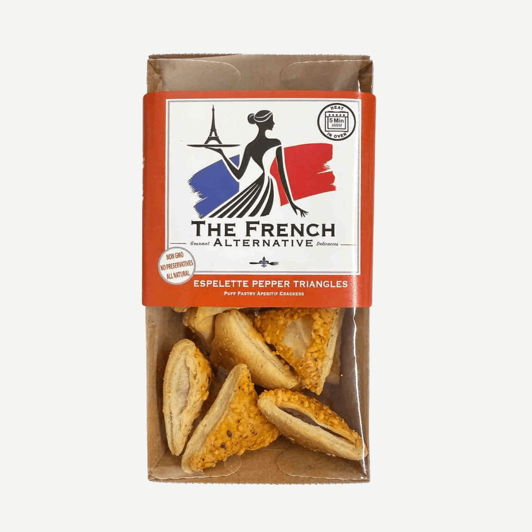 Emmental & Espelette Pepper Triangle Crackers - DR Delicacy