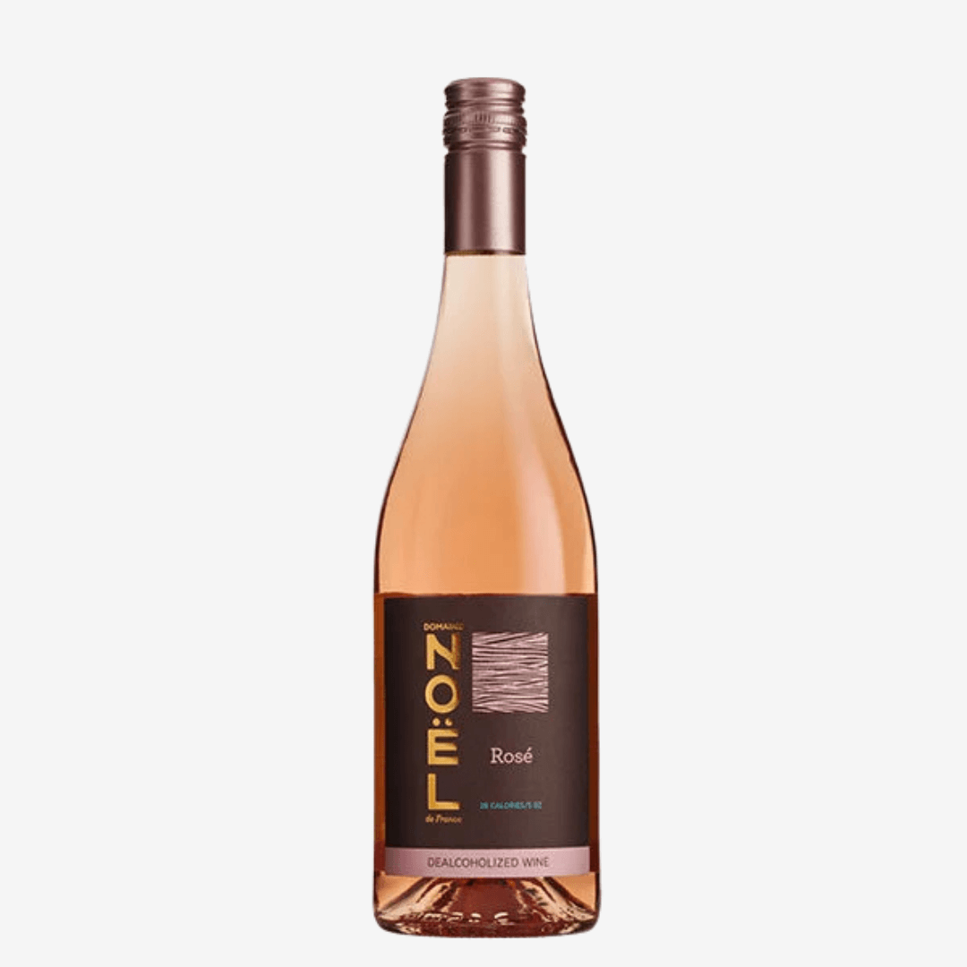 Gamay Rosé (Alcohol-free) from Domaine Noel, a medium-dry wine with vibrant strawberry and currant aromas.