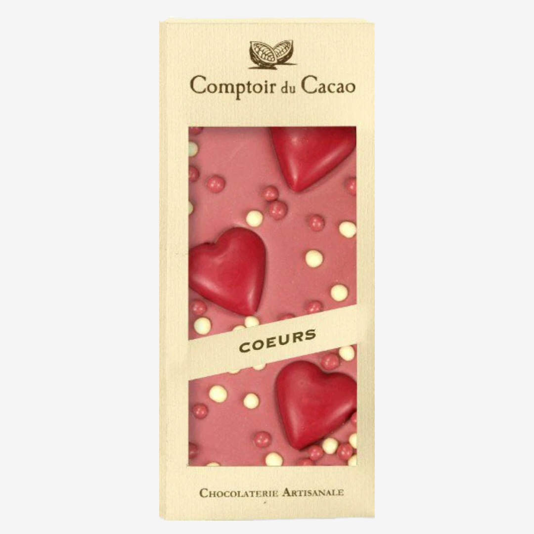 Ruby Chocolate Bar with Hearts