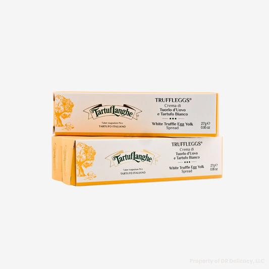 White Truffle Egg Yolk Spread from Tartuflanghe in packaging, highlighting its gourmet quality.