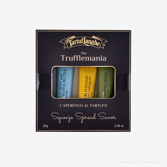 The Trufflemania - Truffle Aperitif Spreads kit featuring truffle pesto and anchovy with truffle butter.