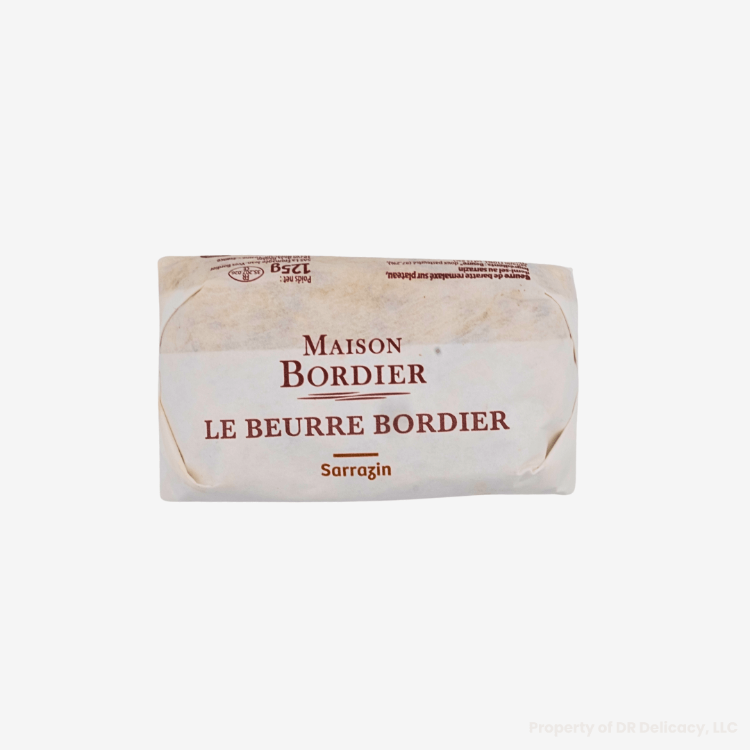 Le Beurre Bordier Buckwheat Butter packaging showing gourmet butter infused with buckwheat flavor.