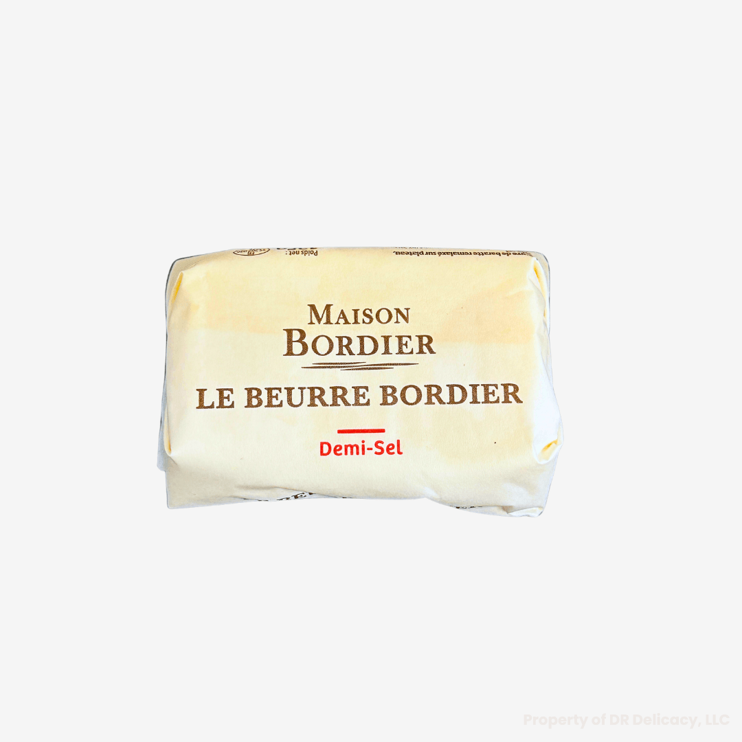 Le Beurre Bordier Salted Butter "Demi-Sel" package featuring luxurious French butter with sea salt.