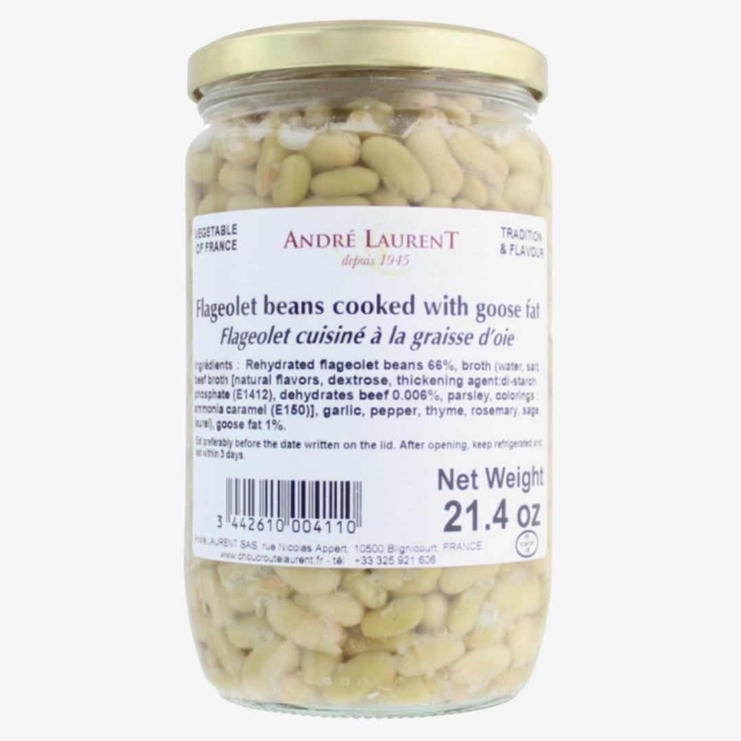 Flageolet Beans Cooked in Goose Fat
