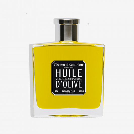 Botella de aceite de oliva de alta costura