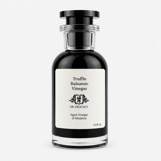 Truffle Balsamic Vinegar Spray Bottle in elegant glass packaging, featuring aged vinegar of Modena for enhanced flavors.