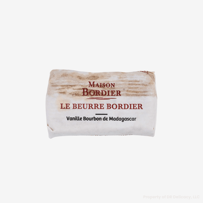 Le Beurre Bordier Madagascar Bourbon Vanilla Butter wrapped packaging.